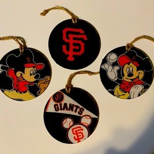 San Francisco Giants MLB Ornaments. Sold as Set of 4 Personalized Extra. Custom